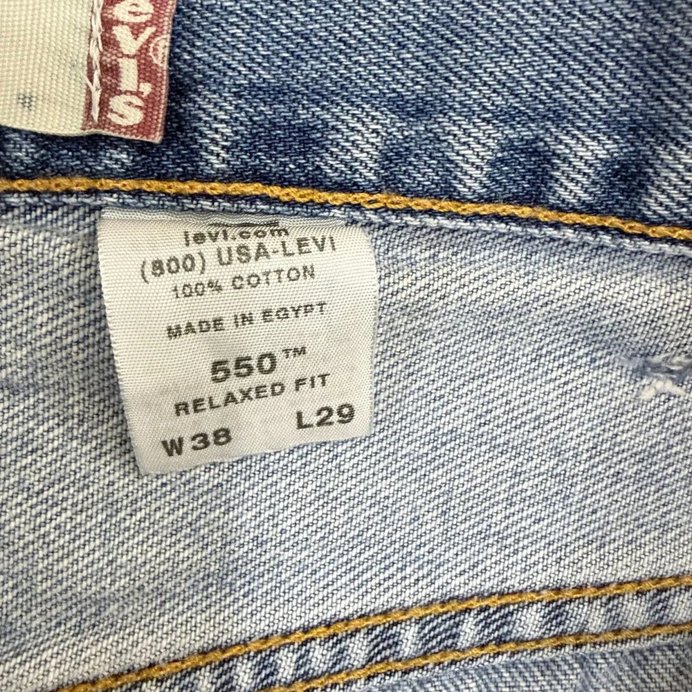 Levis 550 Relaxed Fit Jeans Mens 38x29 Blue Denim Medium Wash 00550-4891‎